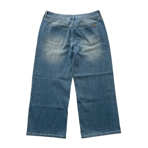 NWT HALARA Flex (2 Pair) Asymmetric Waist Baggy Wide Leg Jeans SZ LP - Picture 9 of 13